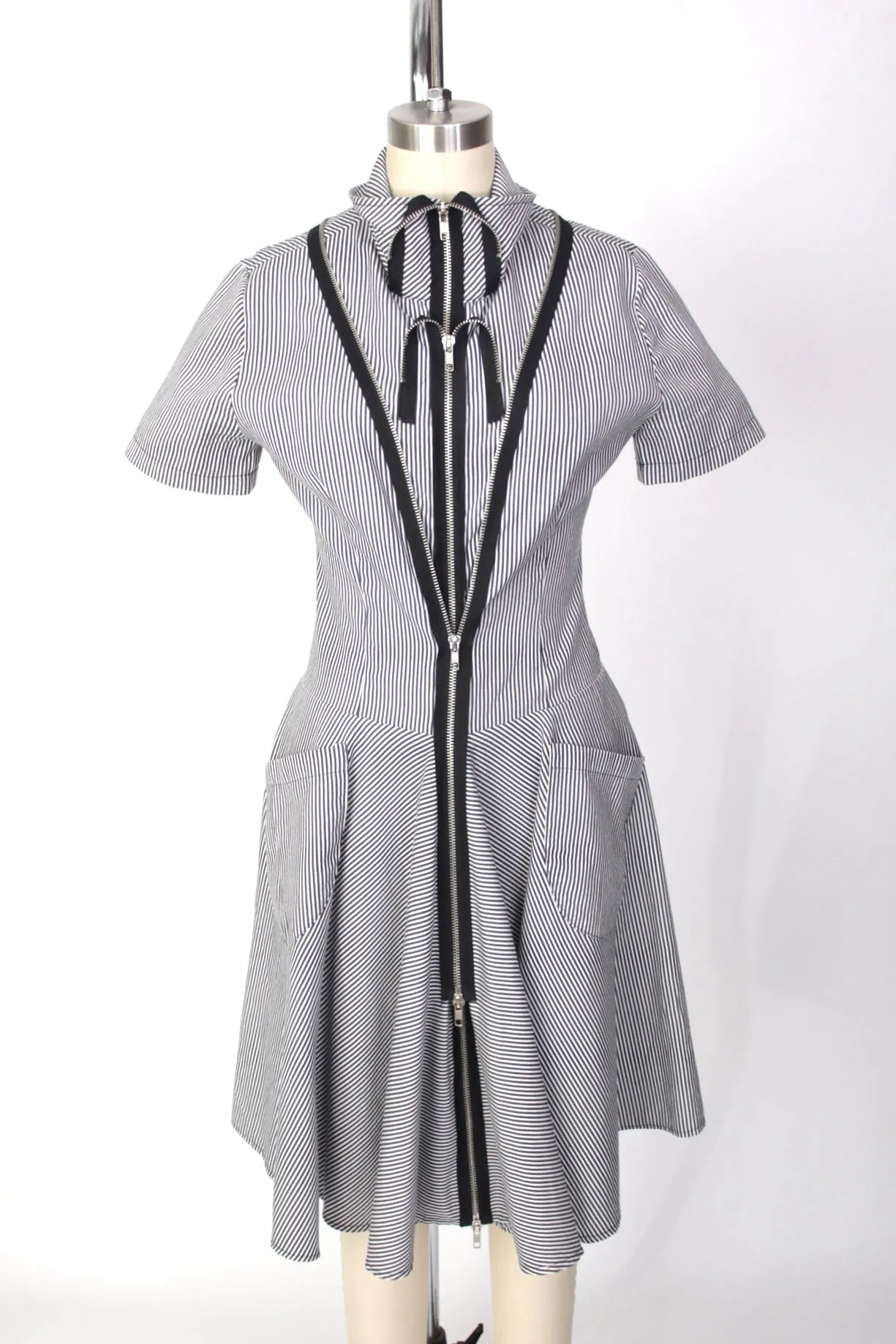 Sohung Designs Hickory Stripe Zipper Dress