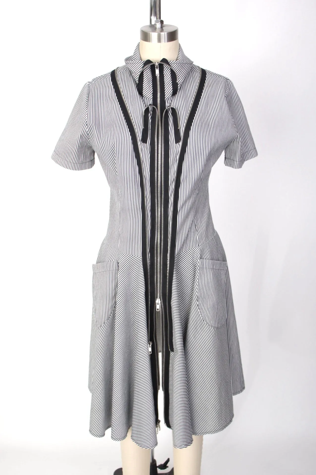 Sohung Designs Hickory Stripe Zipper Dress