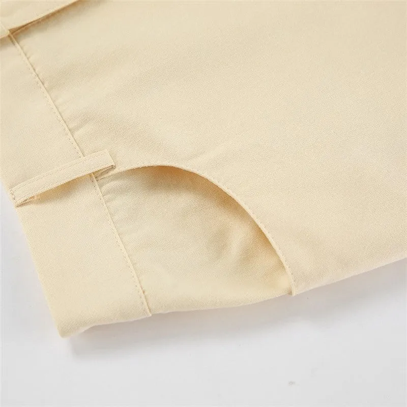 Solid Color High Waist Slit Midi Skirt