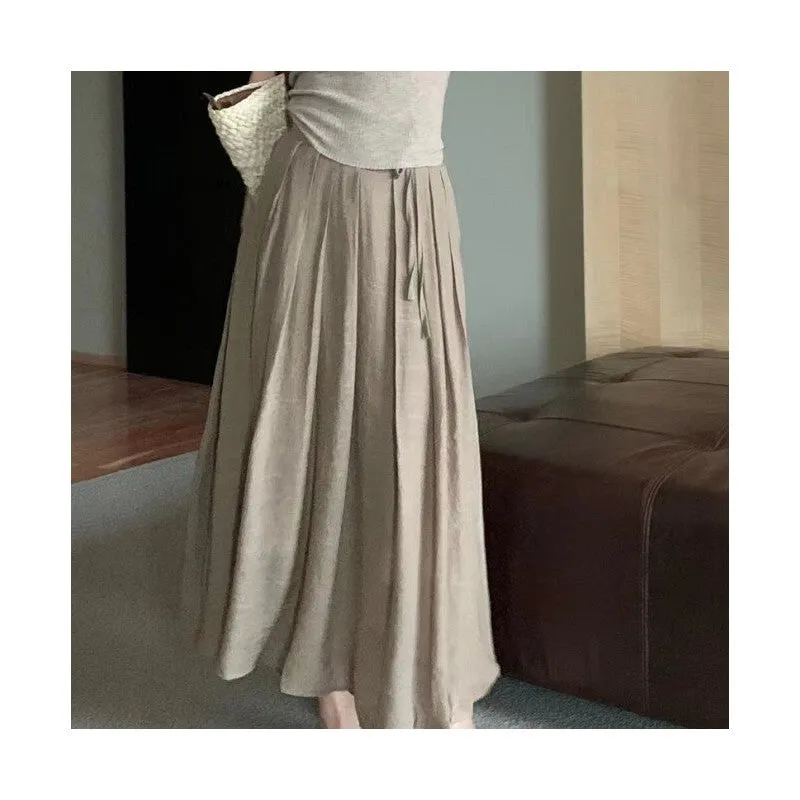 Solid Color Simple And Slimming Versatile Half Skirt