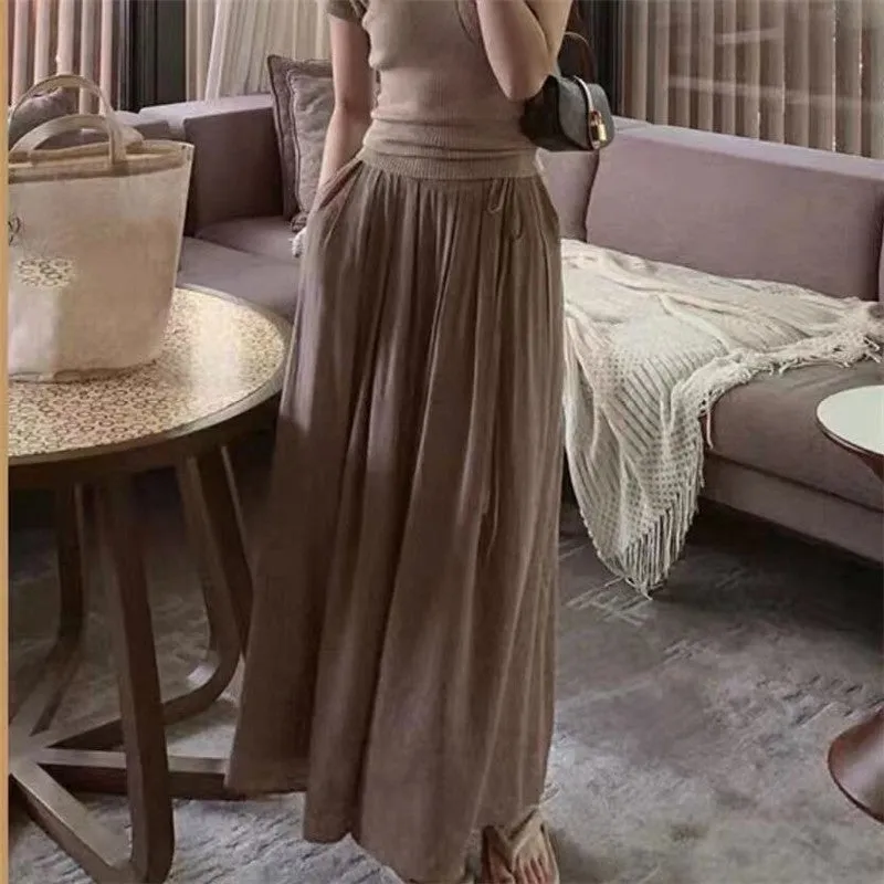 Solid Color Simple And Slimming Versatile Half Skirt