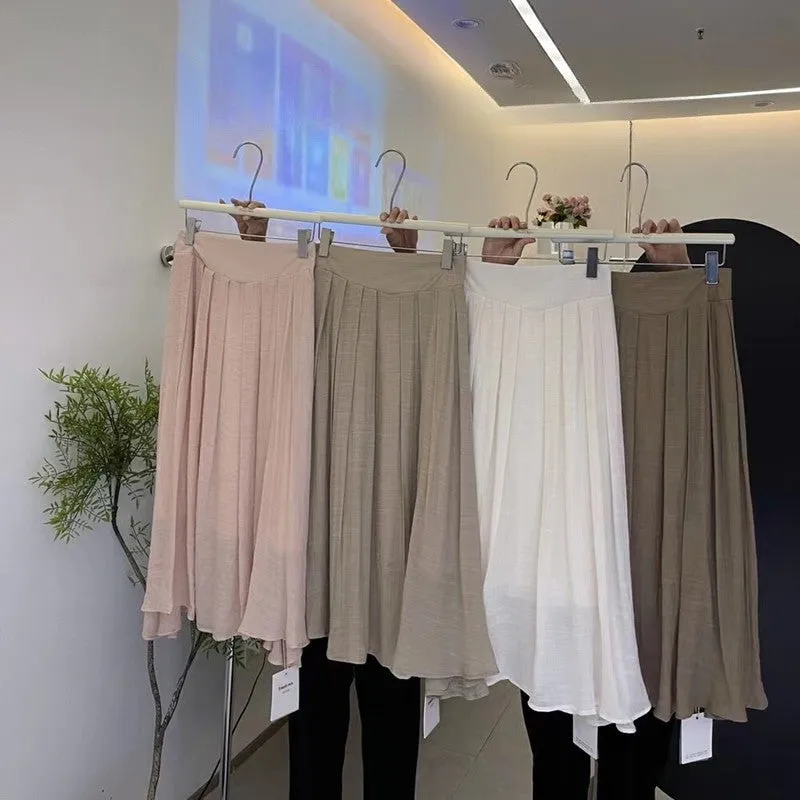 Solid Color Simple And Slimming Versatile Half Skirt