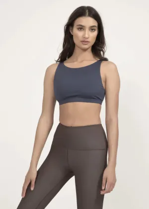Sports bra Meco in Midnight blue / Mocha