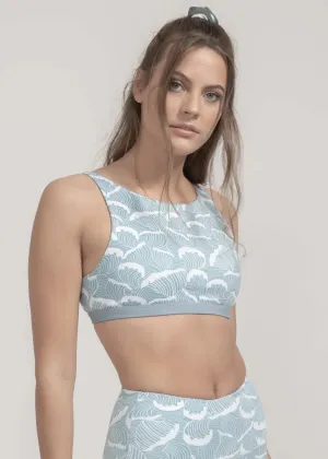 Sports bra Meco in Ocean Waves Print