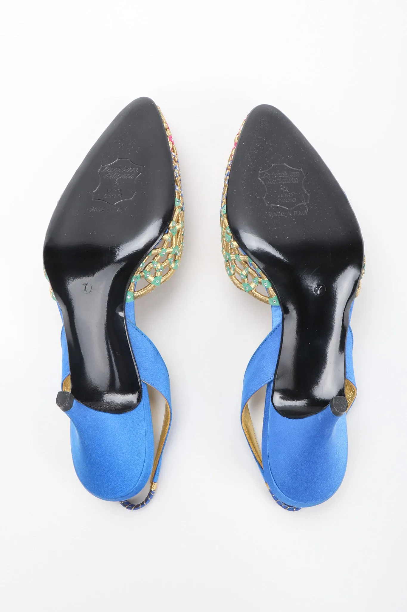 Starry Lattice Slingback Heels