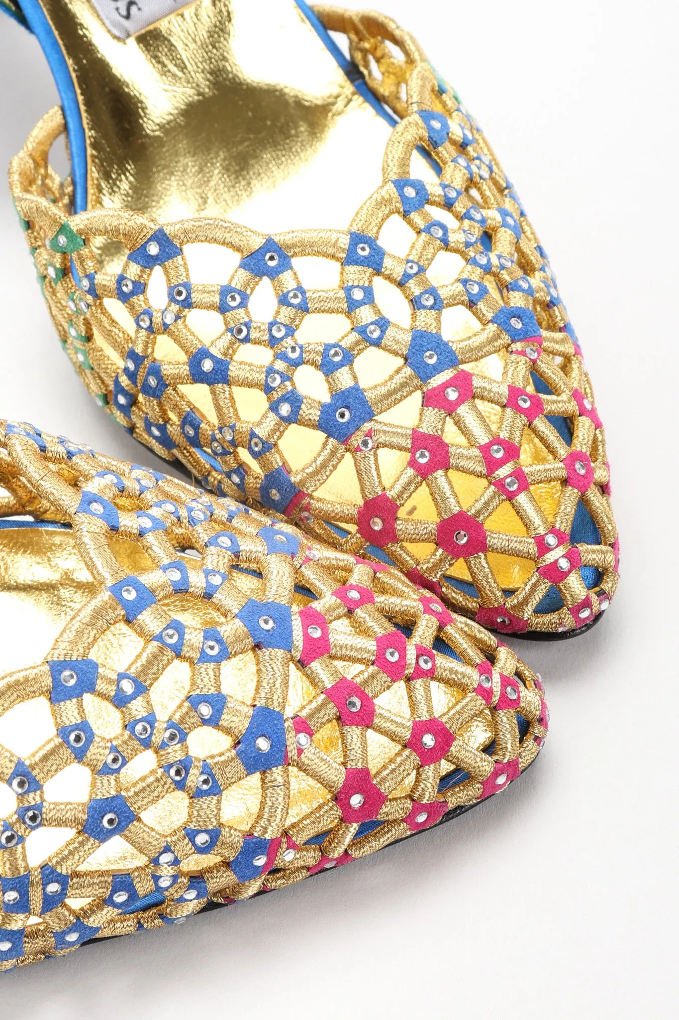 Starry Lattice Slingback Heels