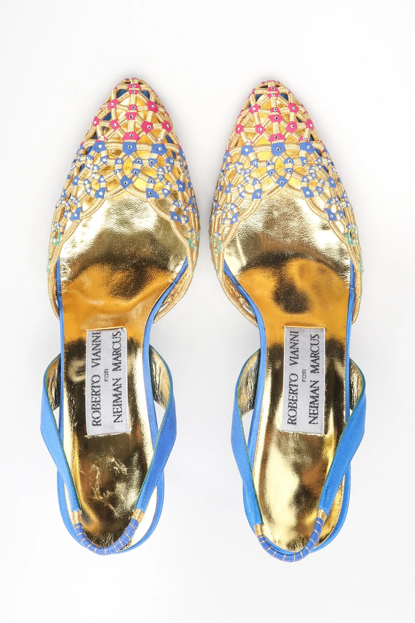 Starry Lattice Slingback Heels