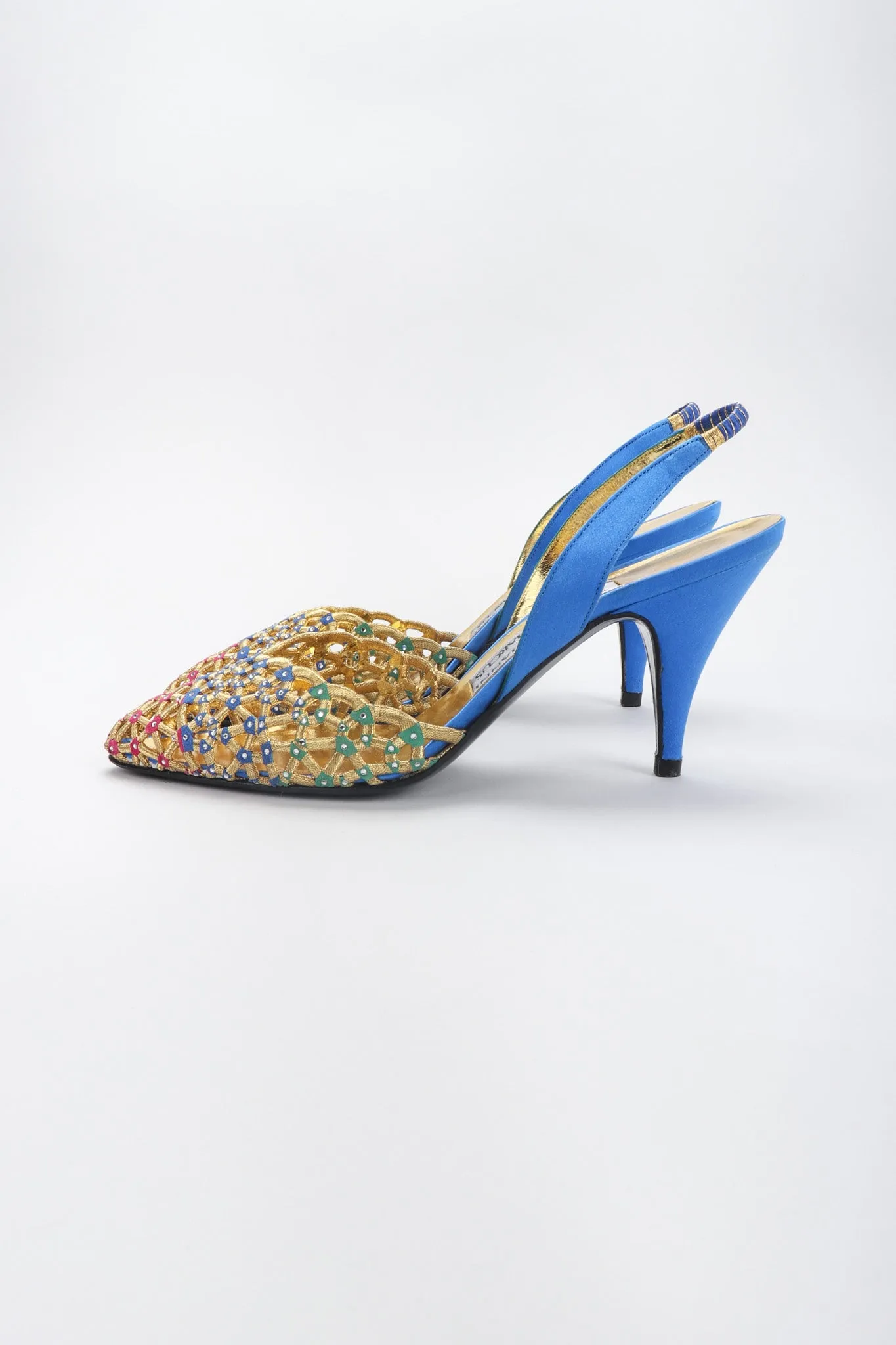 Starry Lattice Slingback Heels