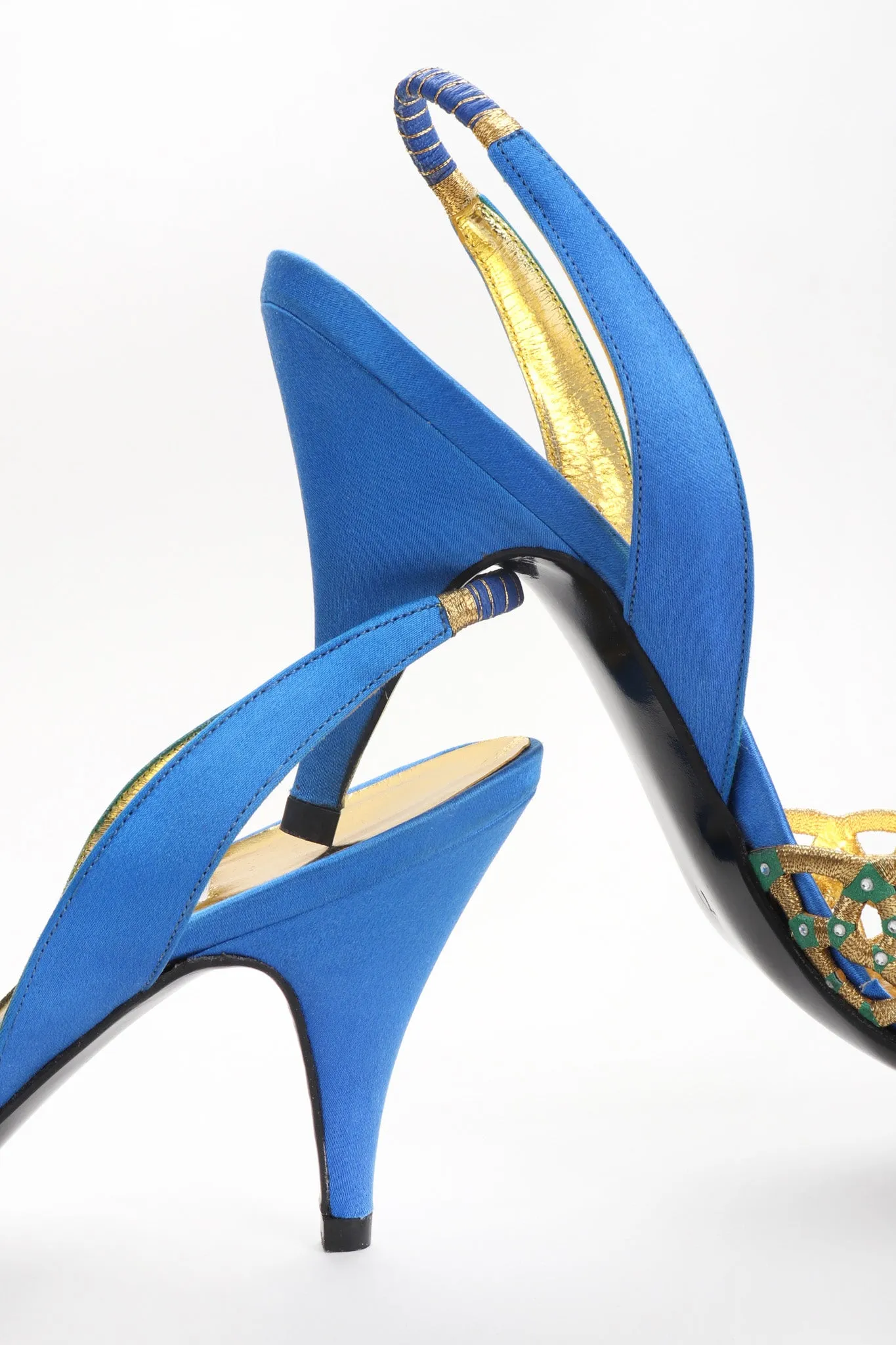 Starry Lattice Slingback Heels