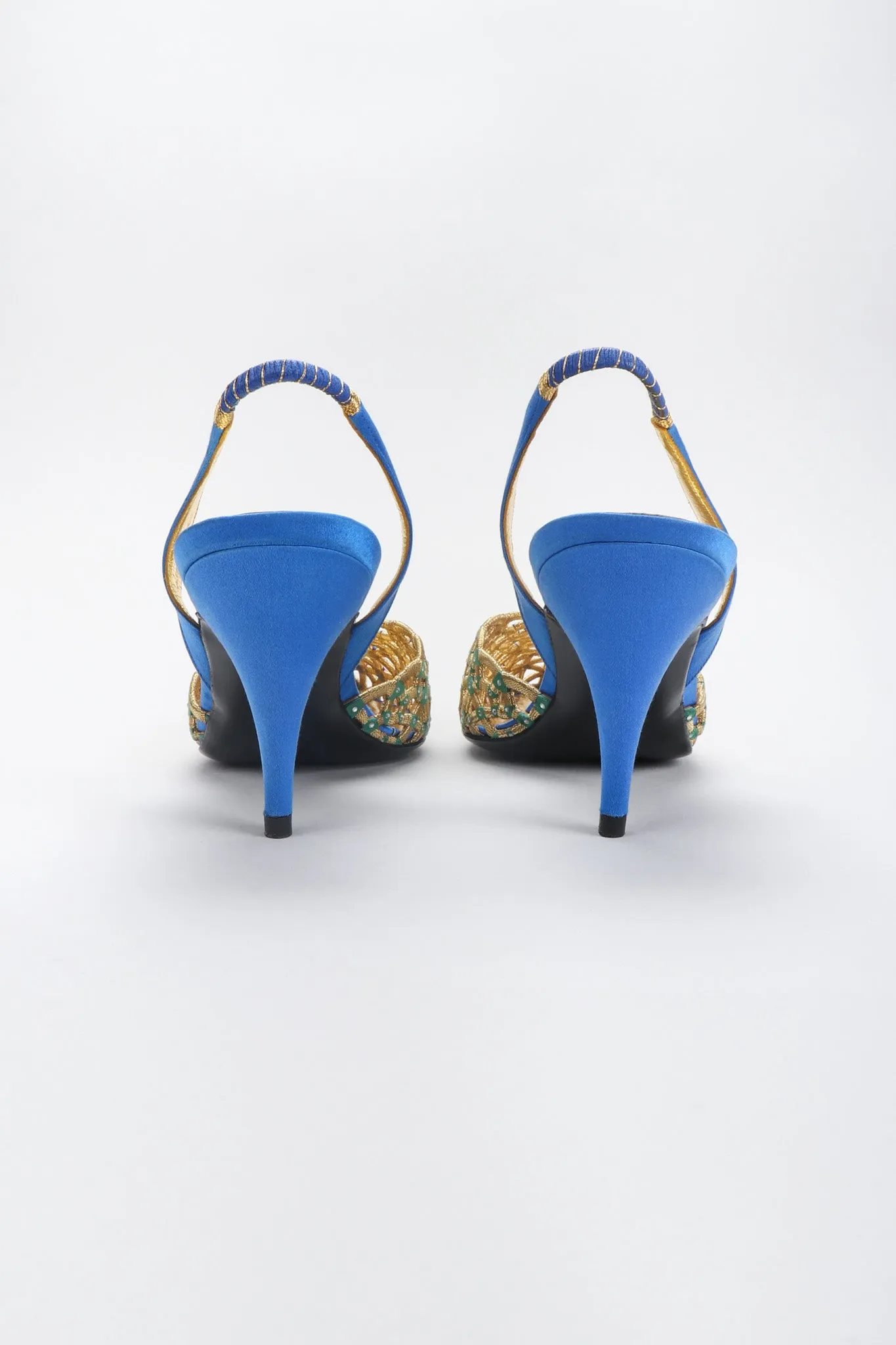 Starry Lattice Slingback Heels