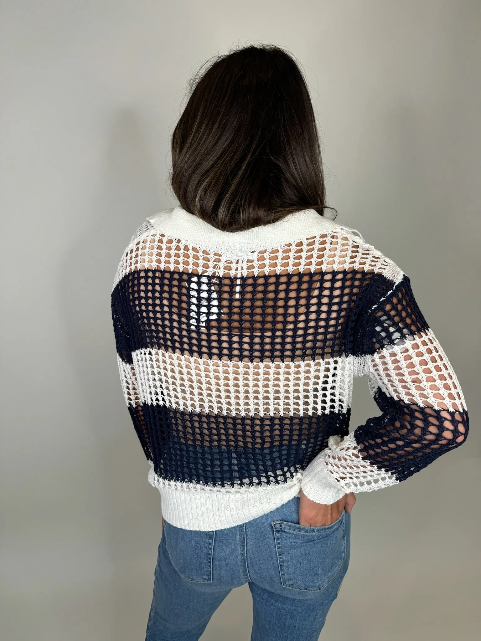 Stitch Drop Bardot Sweater