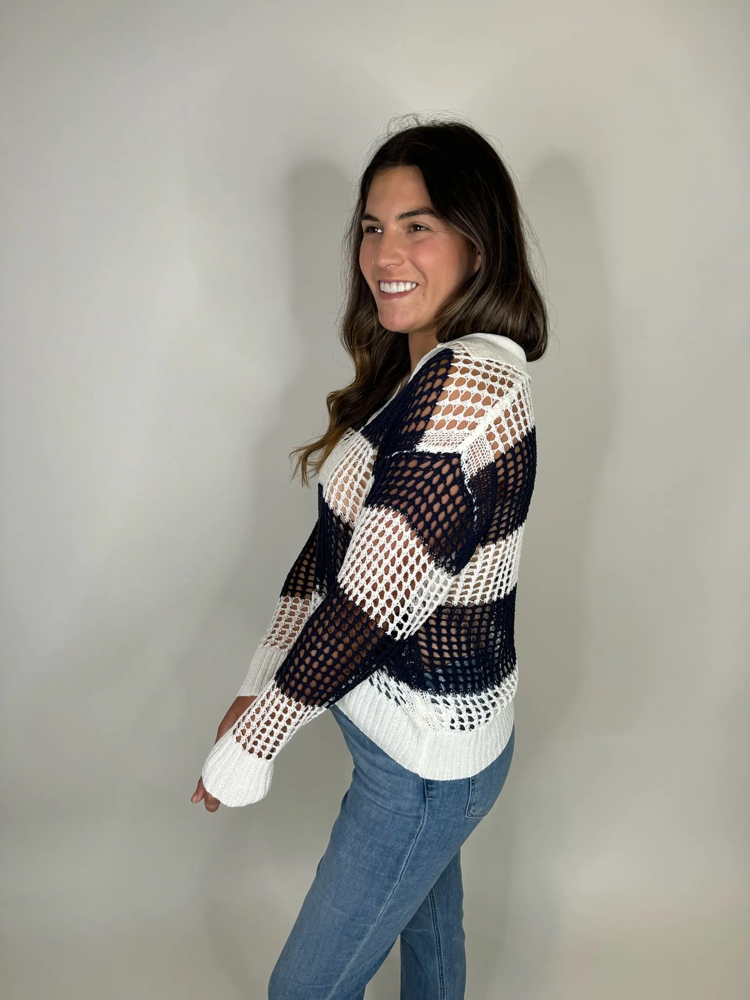 Stitch Drop Bardot Sweater