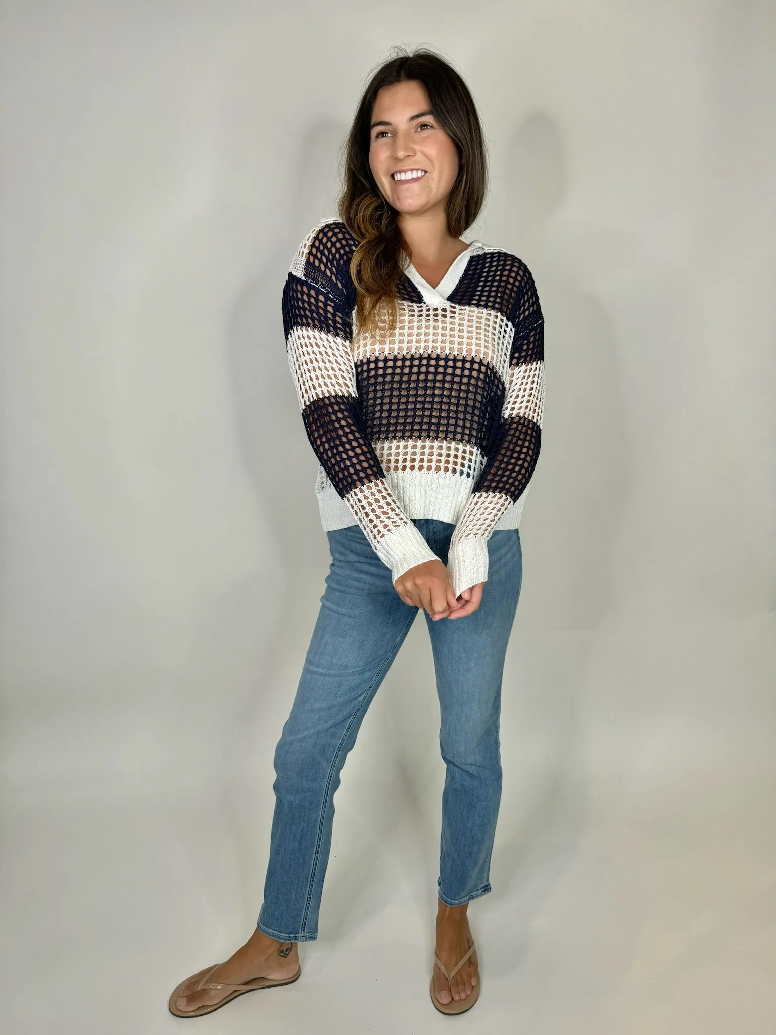 Stitch Drop Bardot Sweater