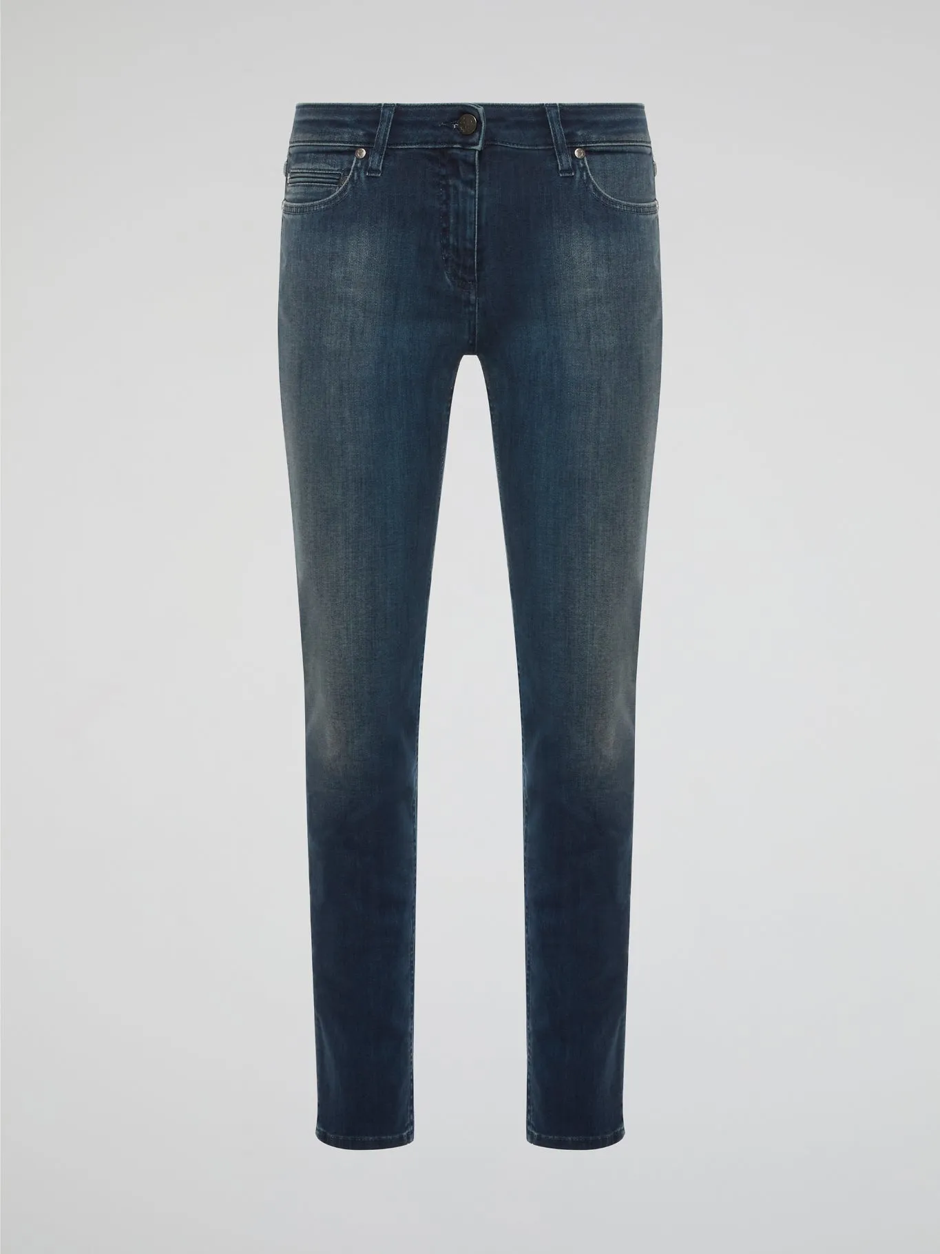 Stone Washed Skinny Denim Jeans