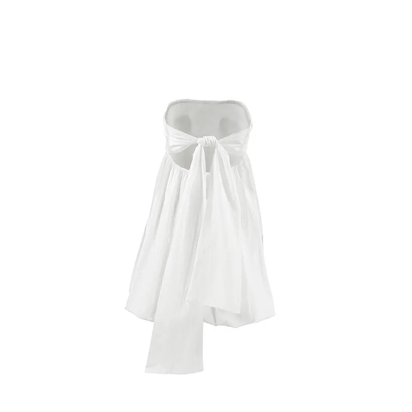 Strapless Backless Tie-wrap Bubble Dresses