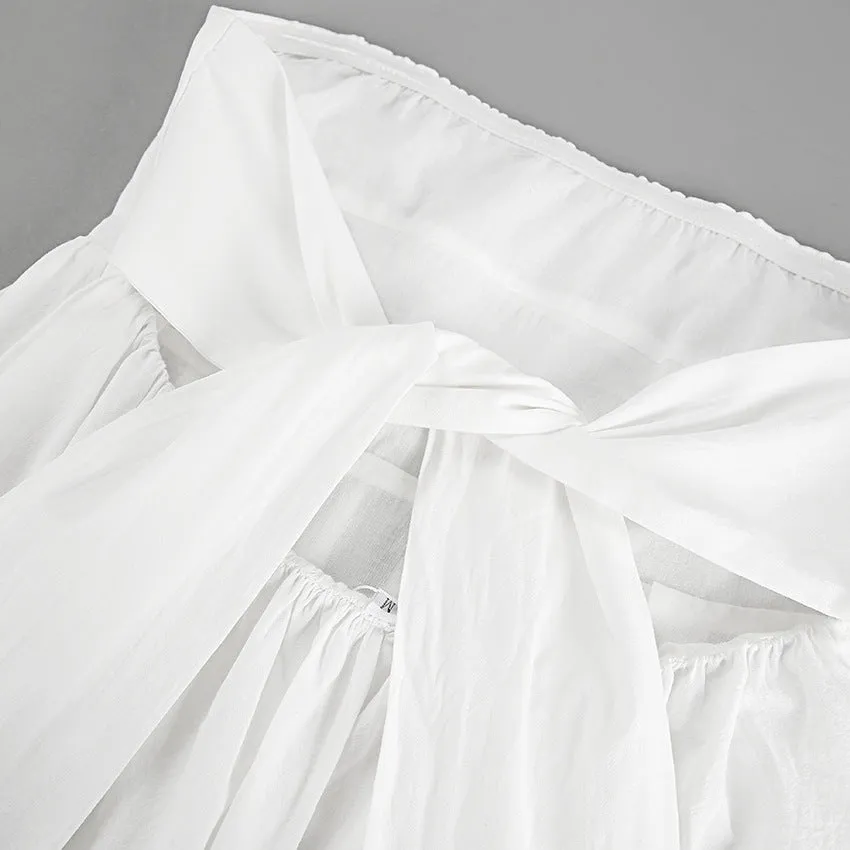 Strapless Backless Tie-wrap Bubble Dresses