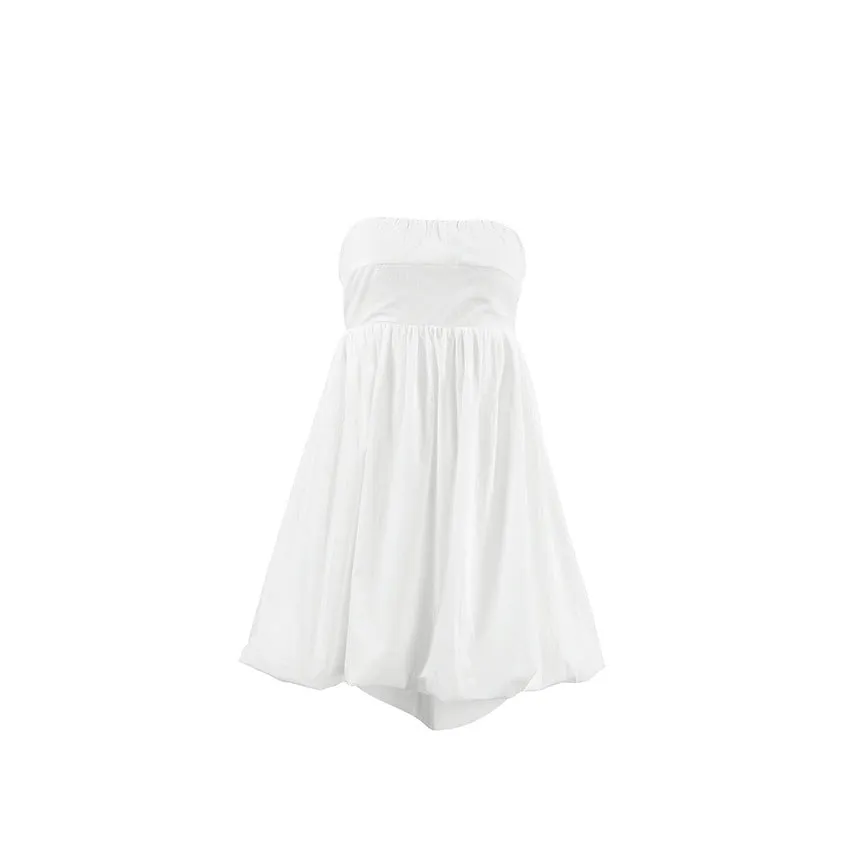 Strapless Backless Tie-wrap Bubble Dresses