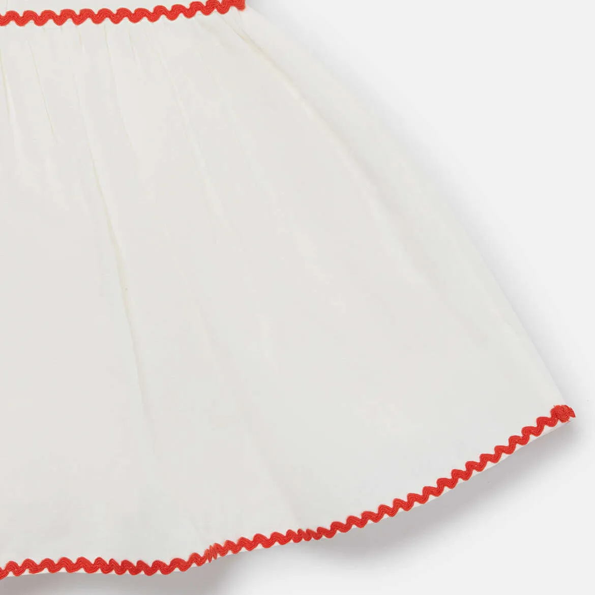 Strawberry Embroidered Cap-Sleeve Dress