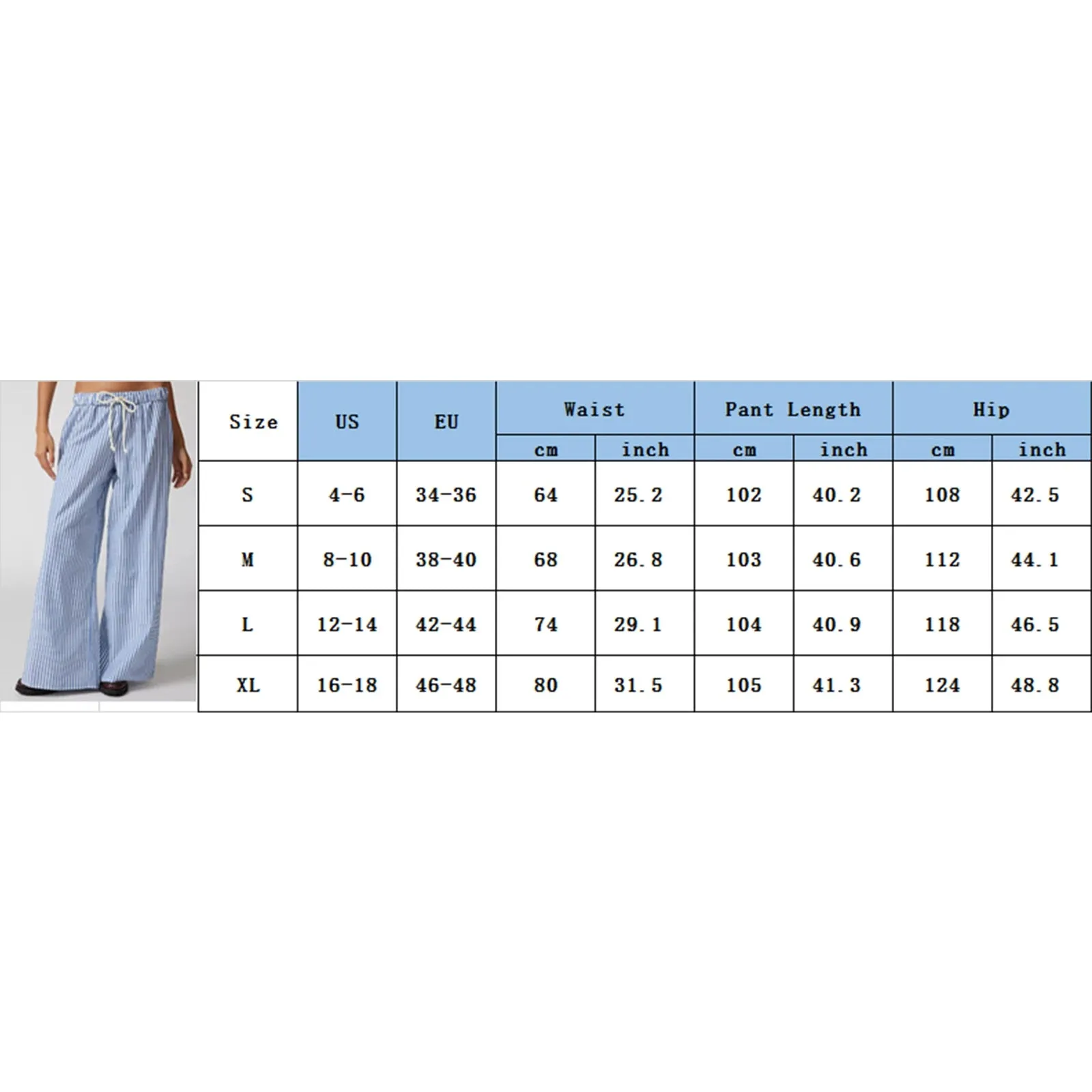 Striped Low-Waisted Wide-Leg Pants