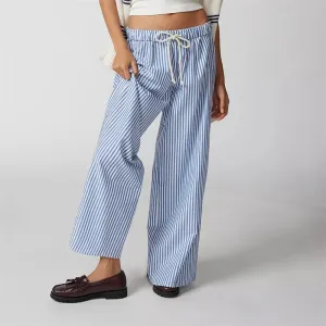 Striped Low-Waisted Wide-Leg Pants