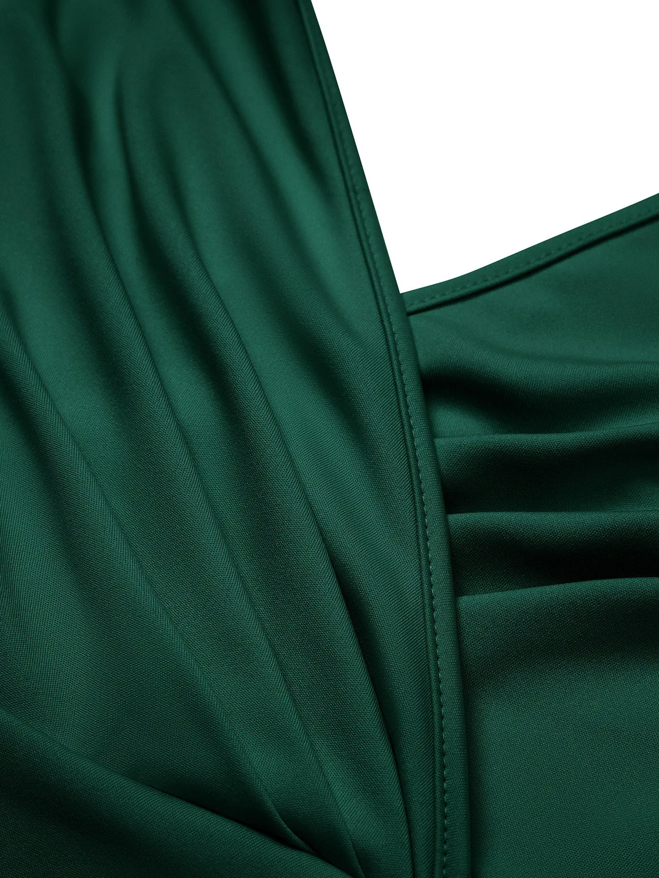 Stunncal Celebrities Elegant Solid Solid Color V Neck Waist Skirt Dresses