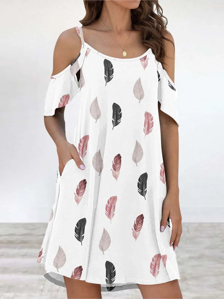 Stunncal Elegant Print Flounce O Neck Dresses(11 Colors)