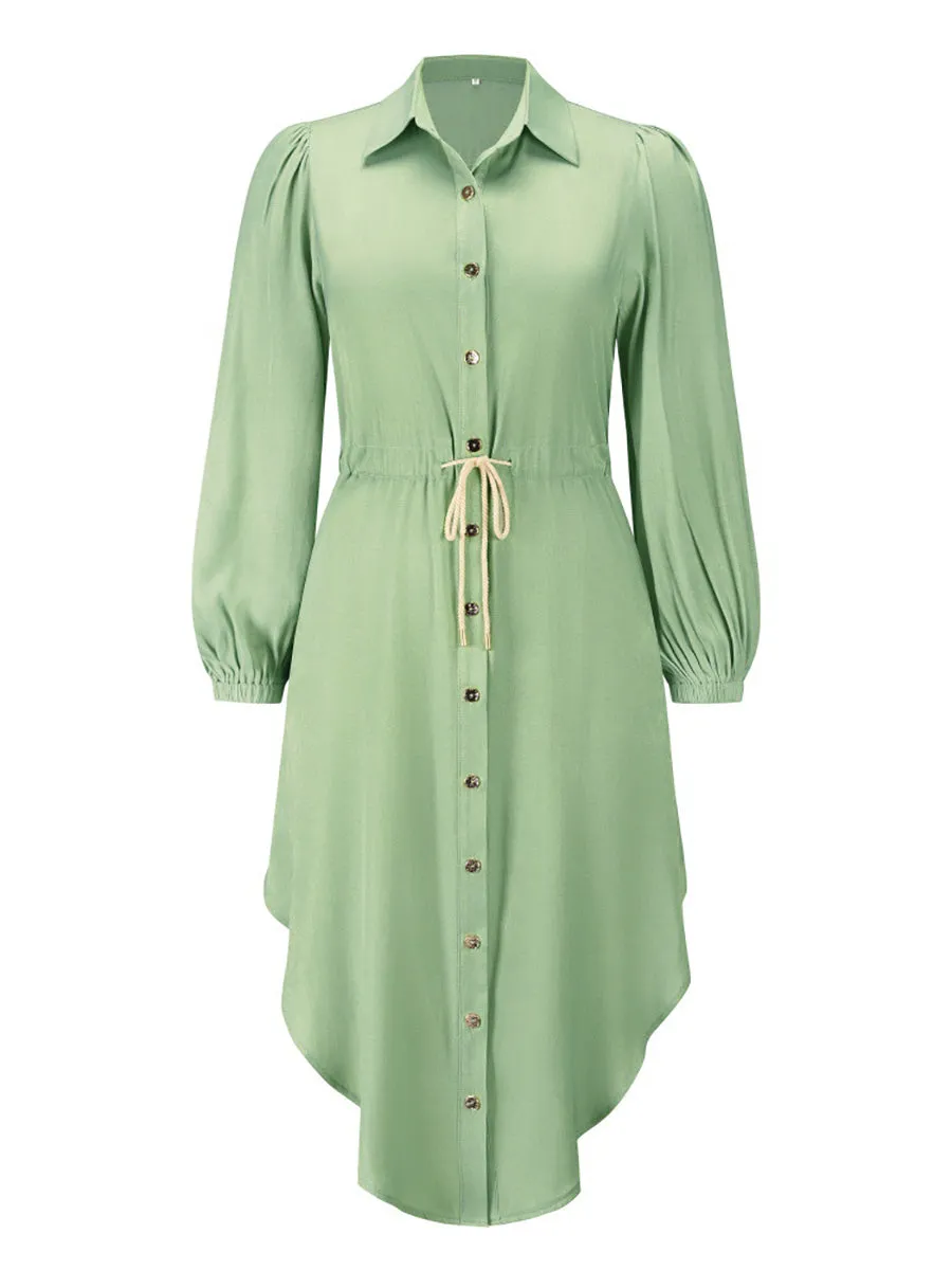 Stunncal Long-Sleeved Waist-Skimming Dresses
