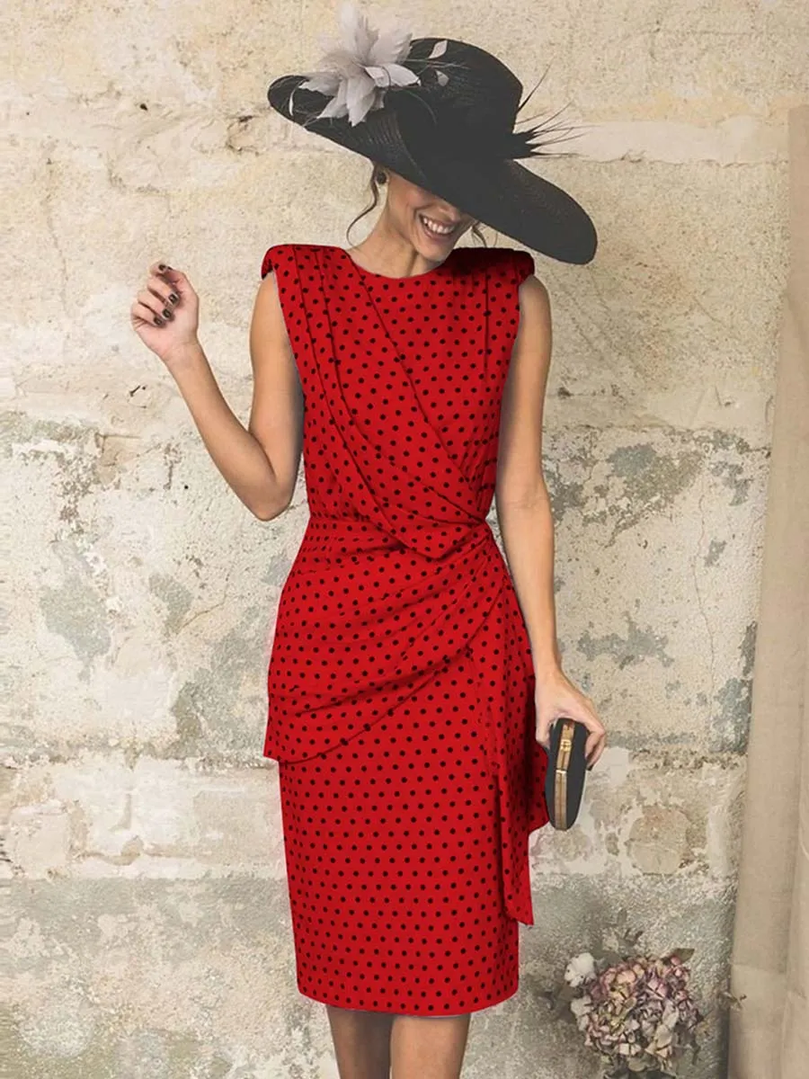 Stunncal Sexy Dot Sleeveless Hip Dress