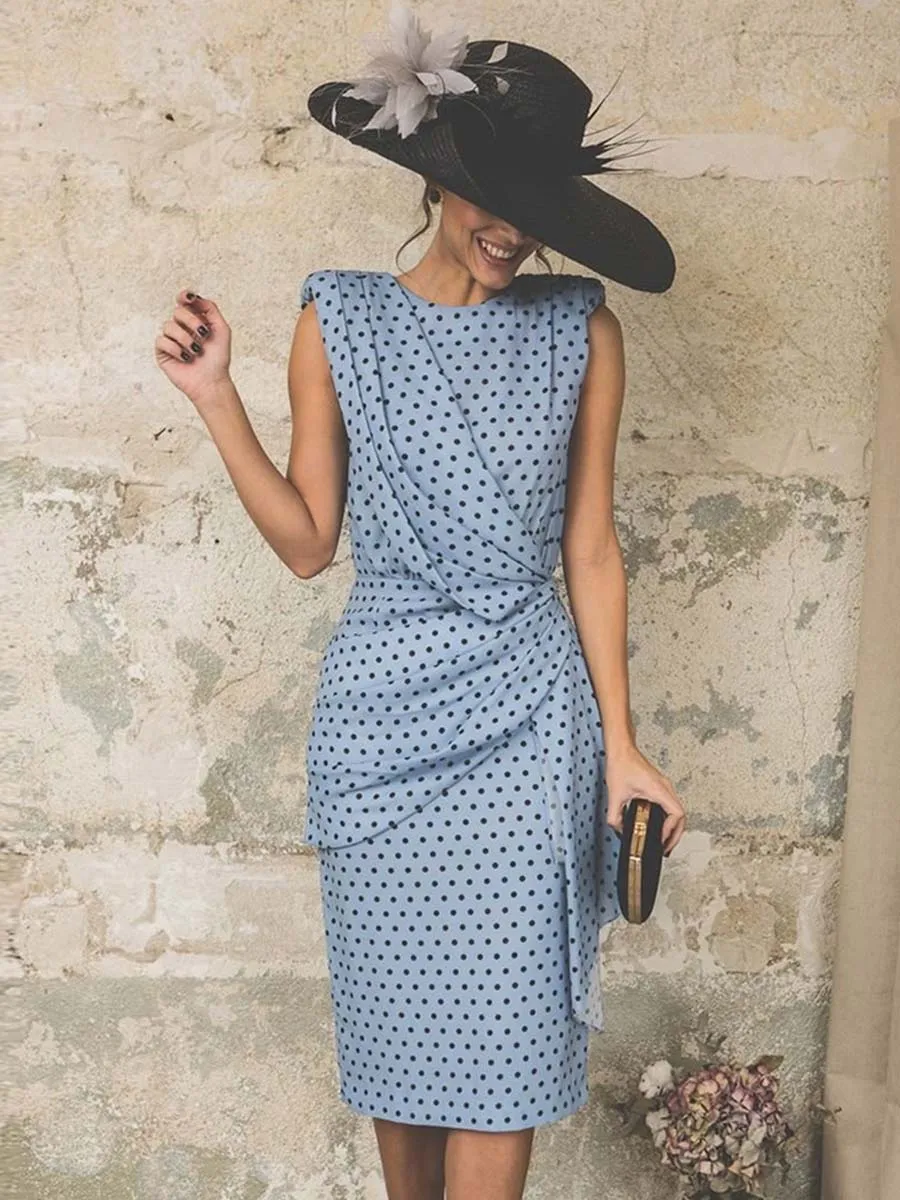 Stunncal Sexy Dot Sleeveless Hip Dress