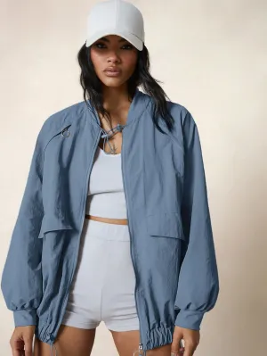 Stylish Long Windbreaker Bomber Jacket | Lightweight & Trendy Outerwear