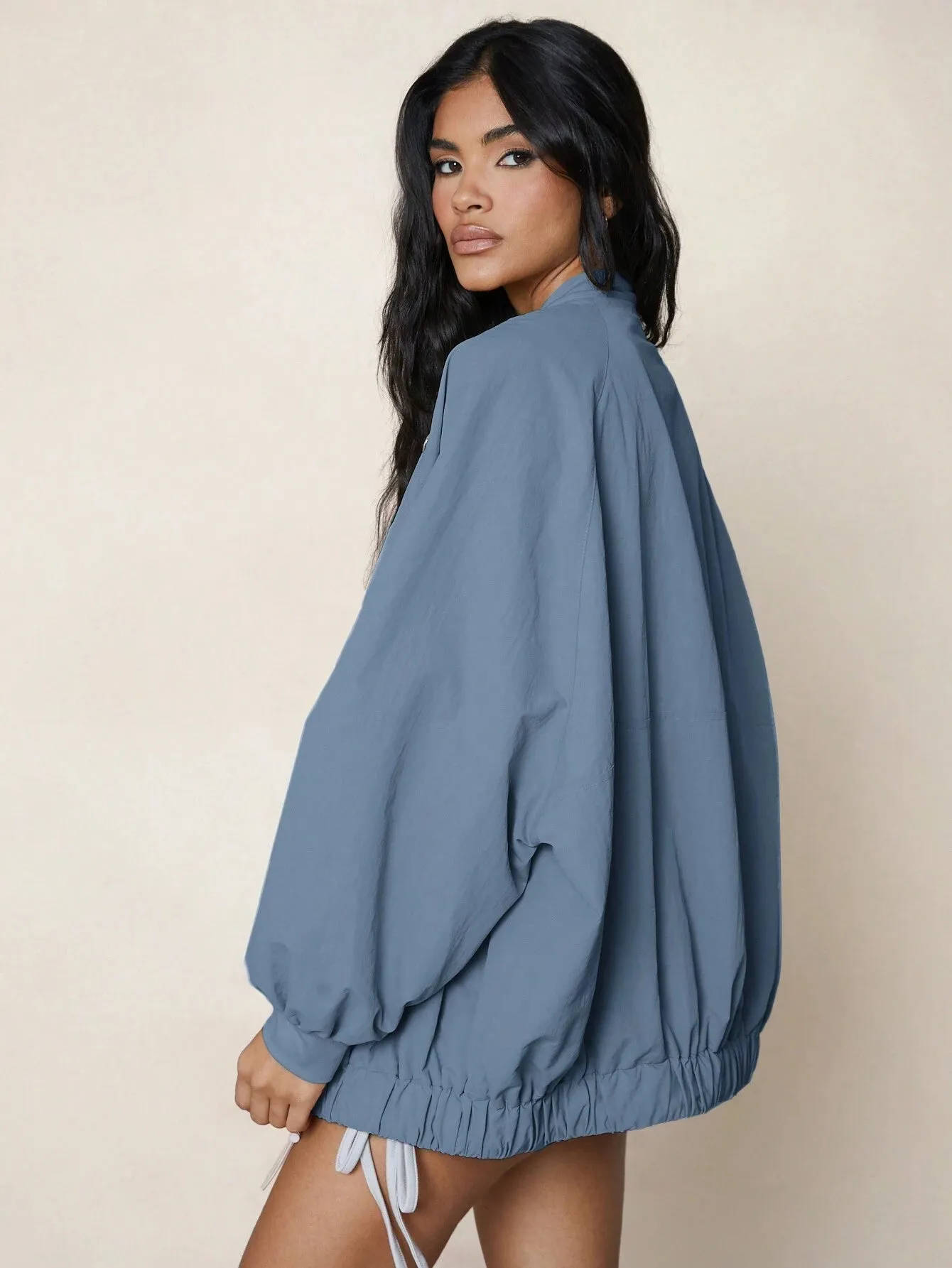 Stylish Long Windbreaker Bomber Jacket | Lightweight & Trendy Outerwear