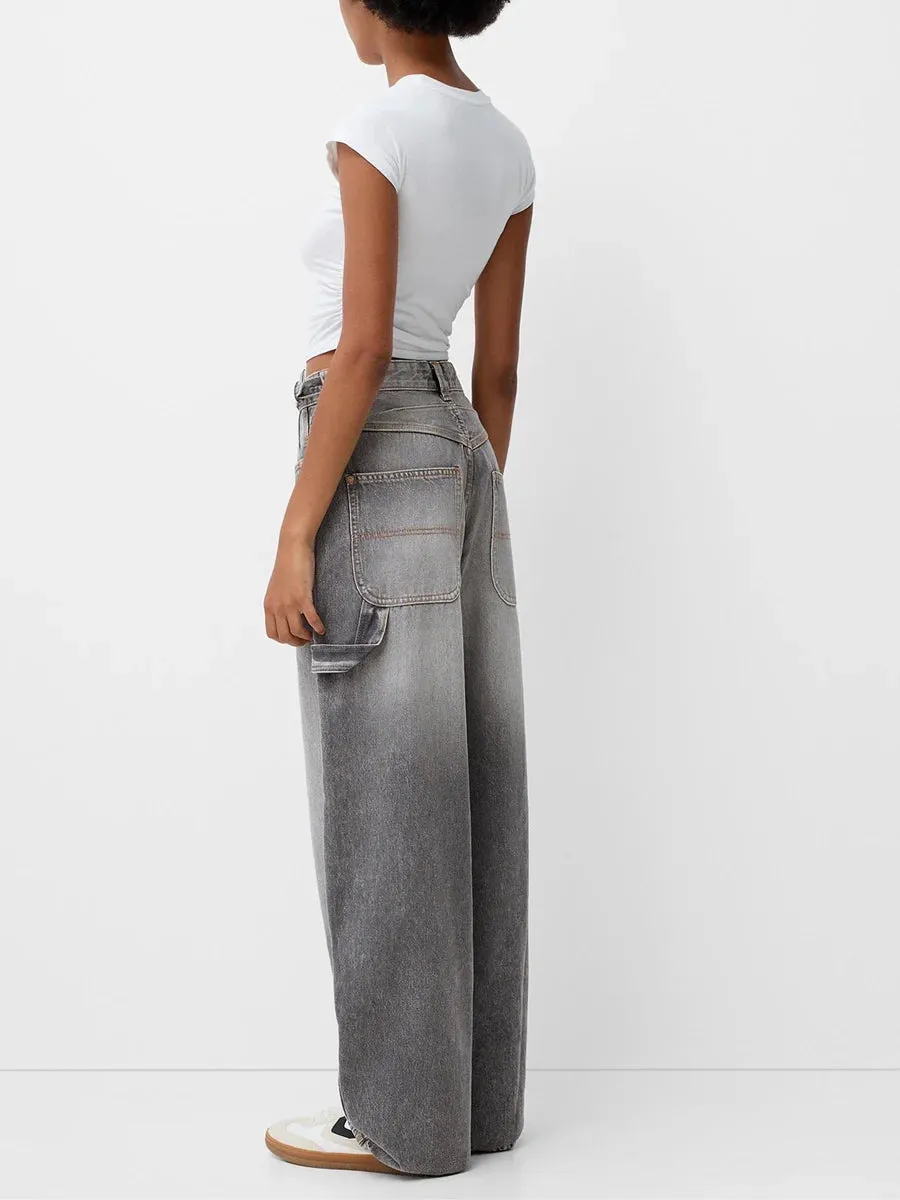 Stylish  Wide Leg Denim jeans