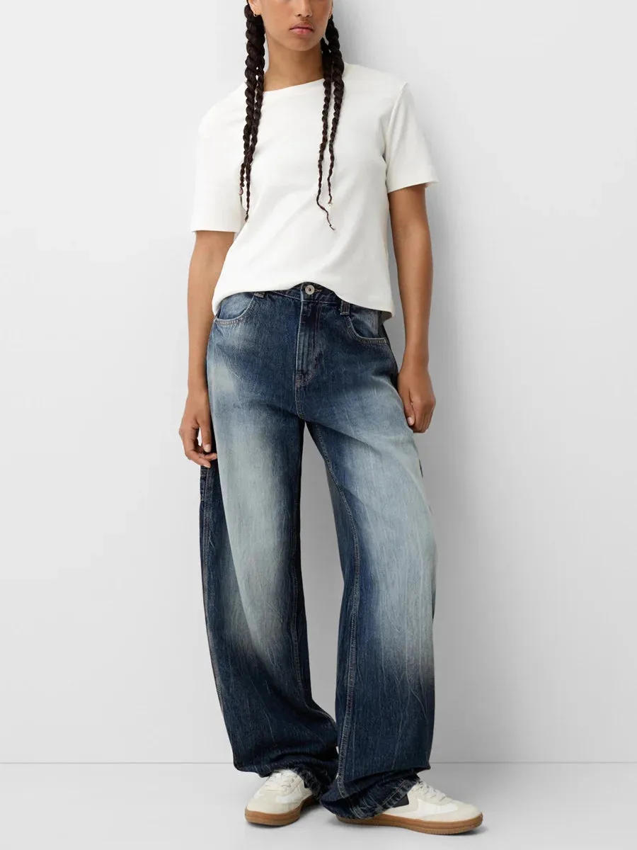 Stylish  Wide Leg Denim jeans