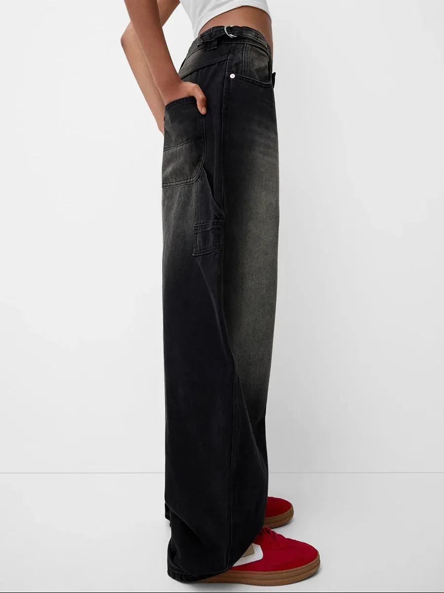 Stylish  Wide Leg Denim jeans