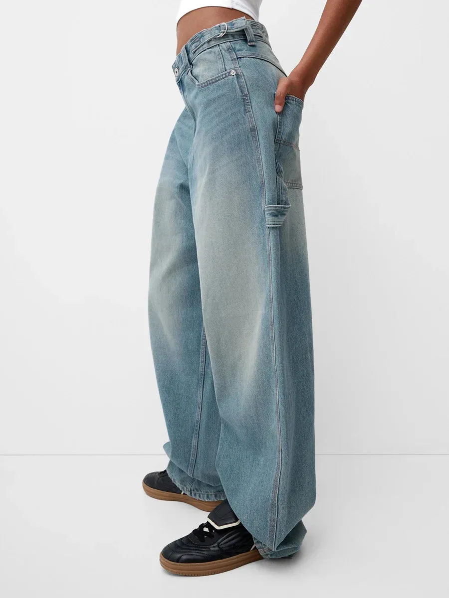 Stylish  Wide Leg Denim jeans