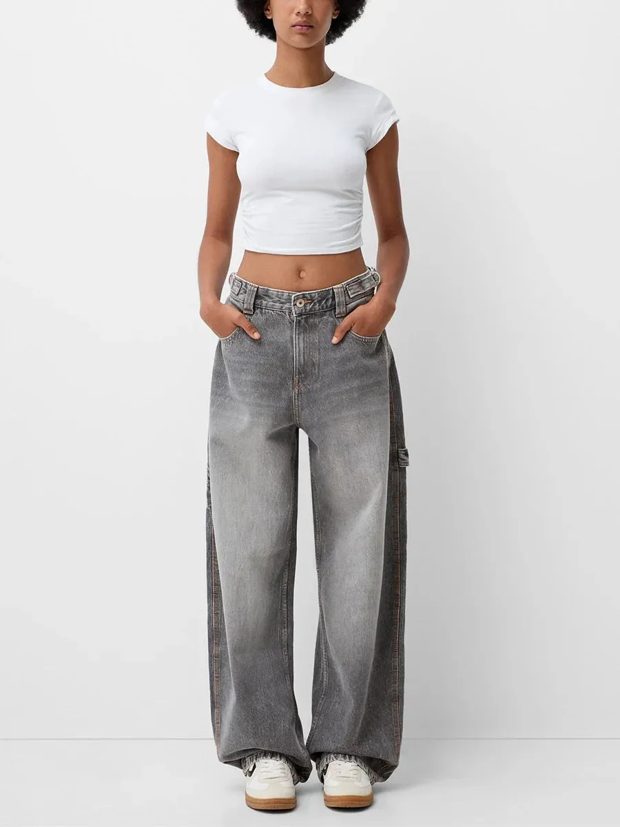 Stylish  Wide Leg Denim jeans