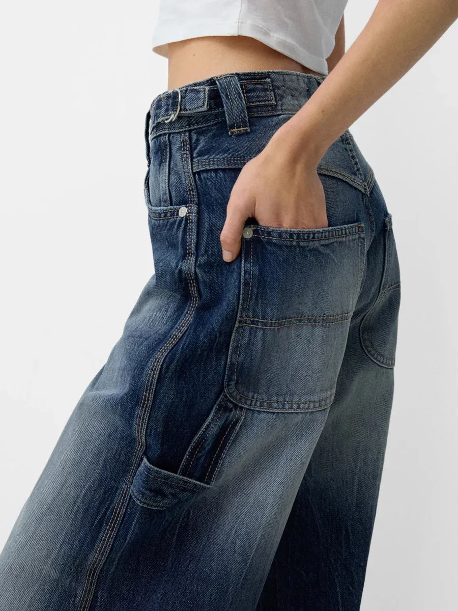 Stylish  Wide Leg Denim jeans