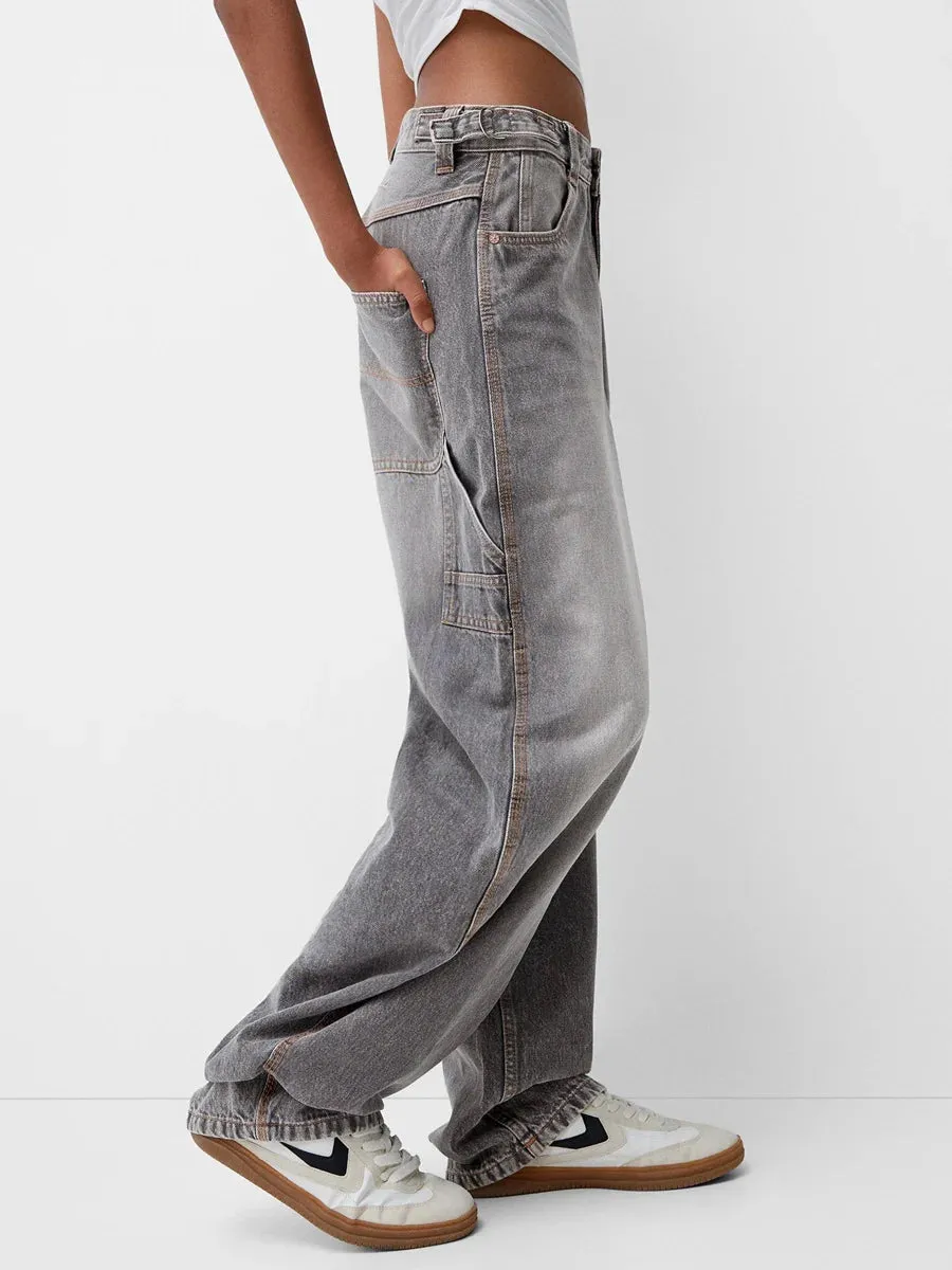 Stylish  Wide Leg Denim jeans