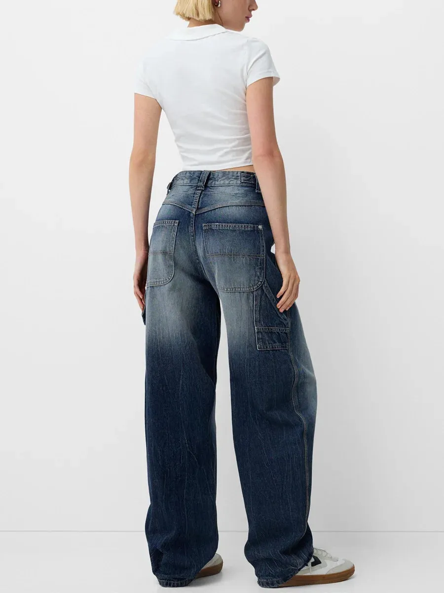Stylish  Wide Leg Denim jeans