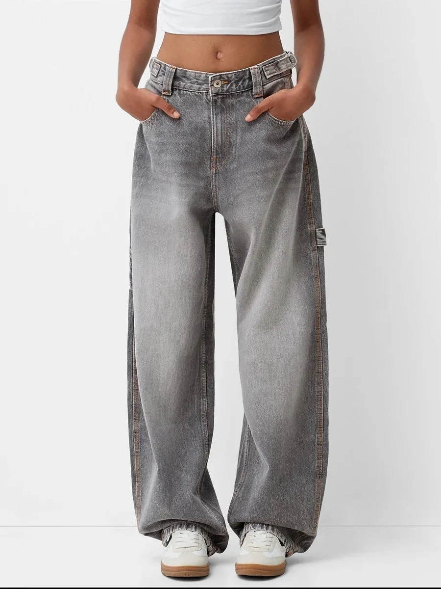 Stylish  Wide Leg Denim jeans