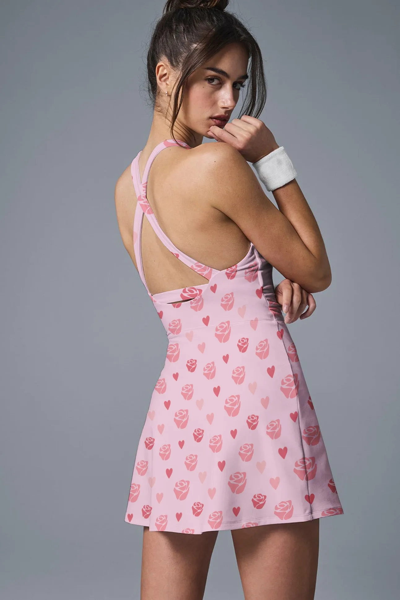 Sugar Serve – Pink Heart Tennis Dress