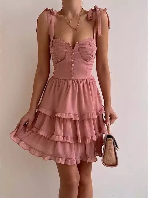 Summer Dress Backless Cake Mini Dresses