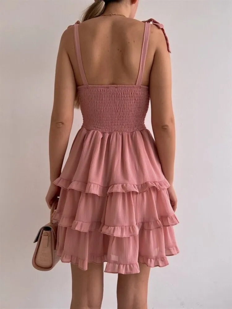 Summer Dress Backless Cake Mini Dresses