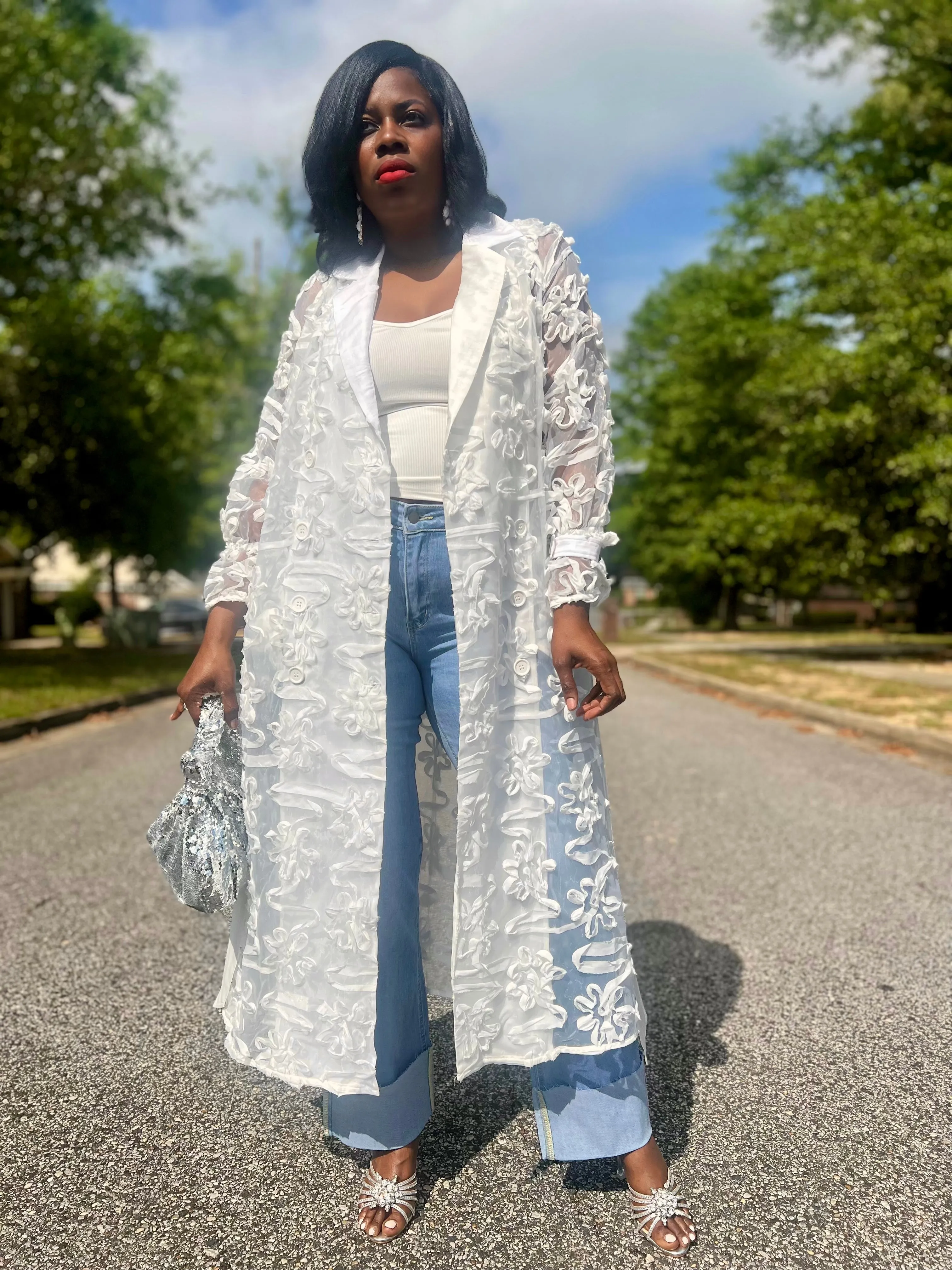 “Summer Florals” Trench Dress