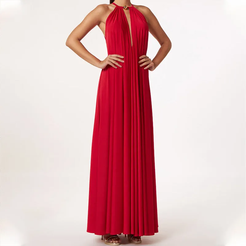Summer Halter Sleeveless Long Dresses