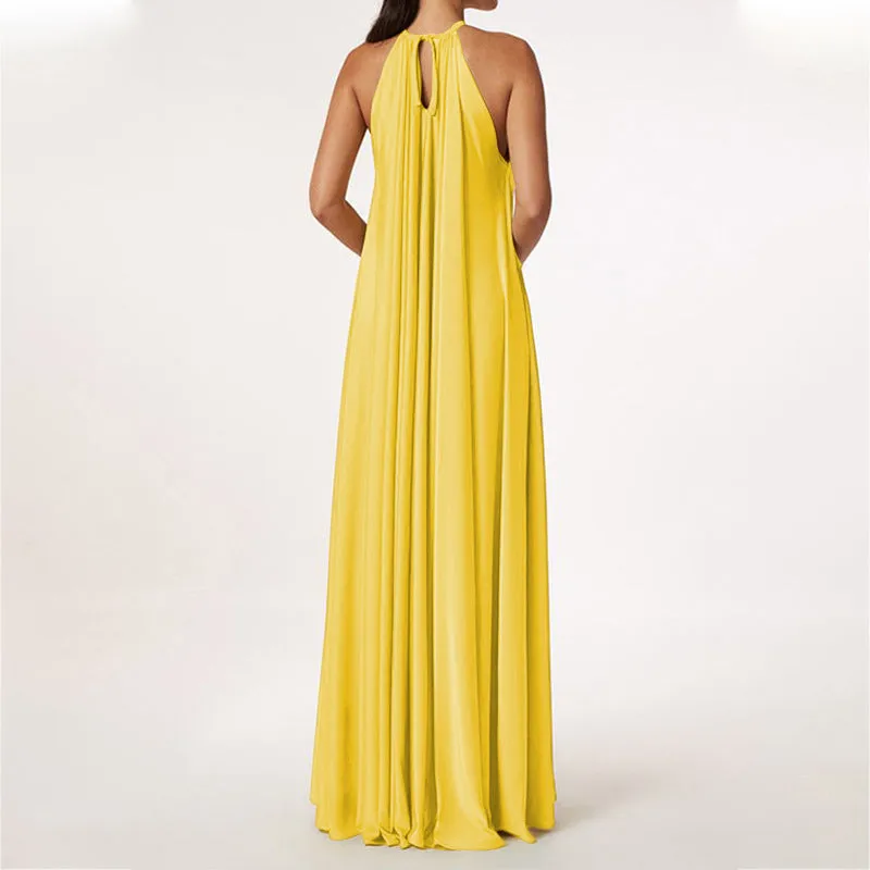 Summer Halter Sleeveless Long Dresses
