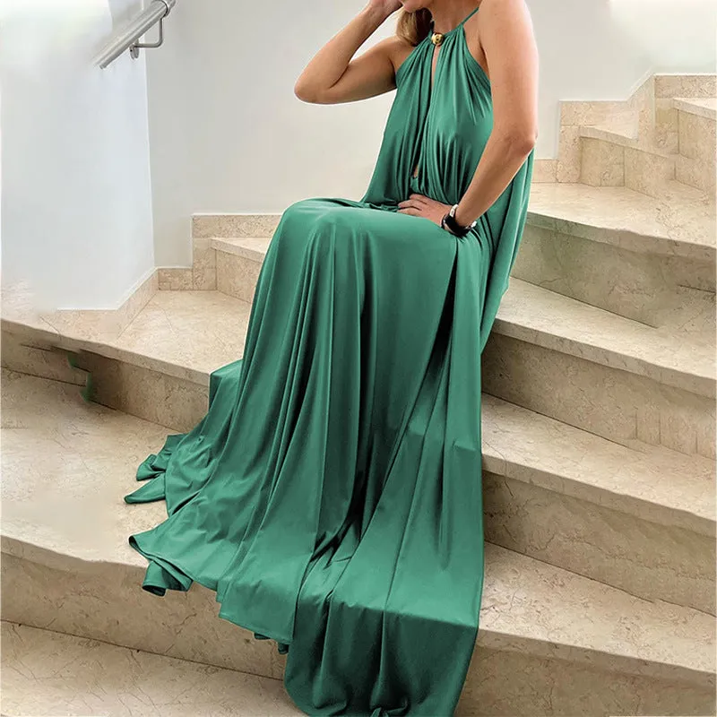 Summer Halter Sleeveless Long Dresses