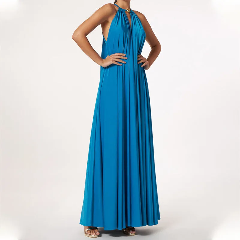 Summer Halter Sleeveless Long Dresses