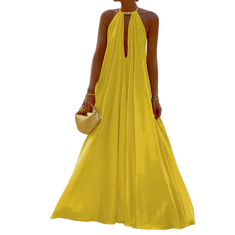 Summer Halter Sleeveless Long Dresses