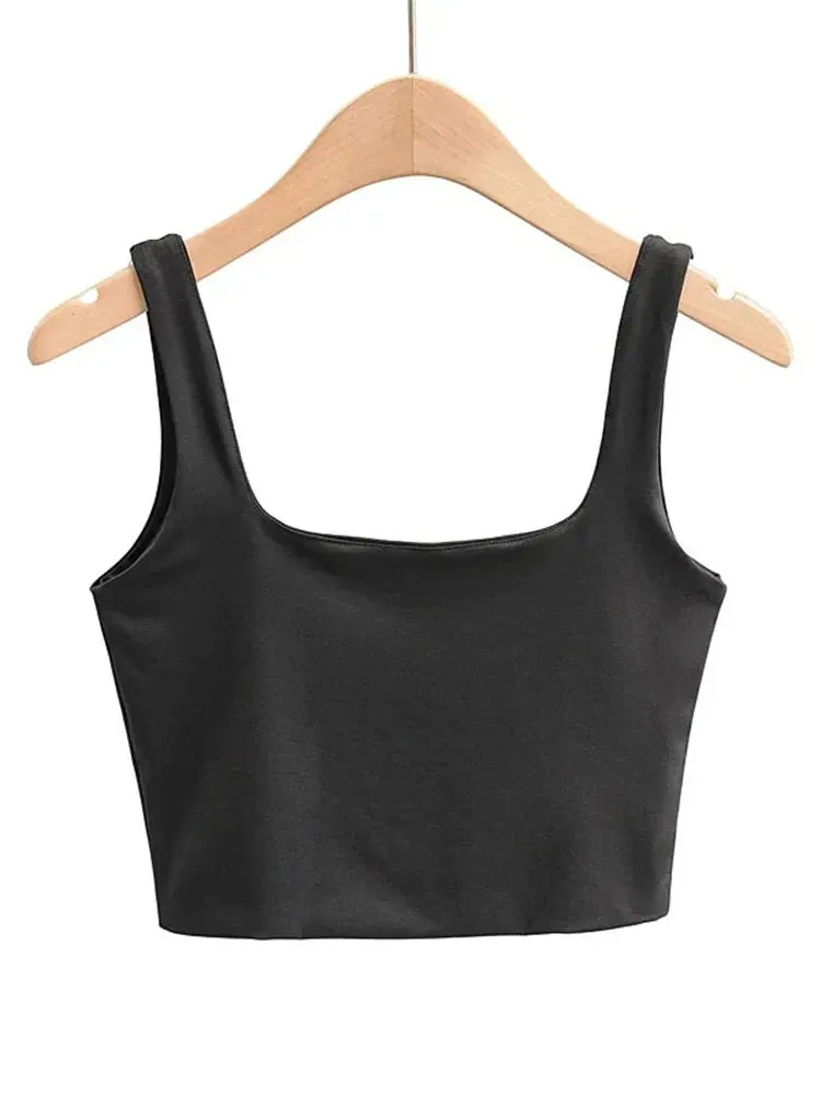 Summer Women's Sexy Sleeveless Tank Tops - Fashion Short Square Collar, Available in 6 Colors